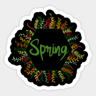 Spring is coming - spring floral banner Sticker